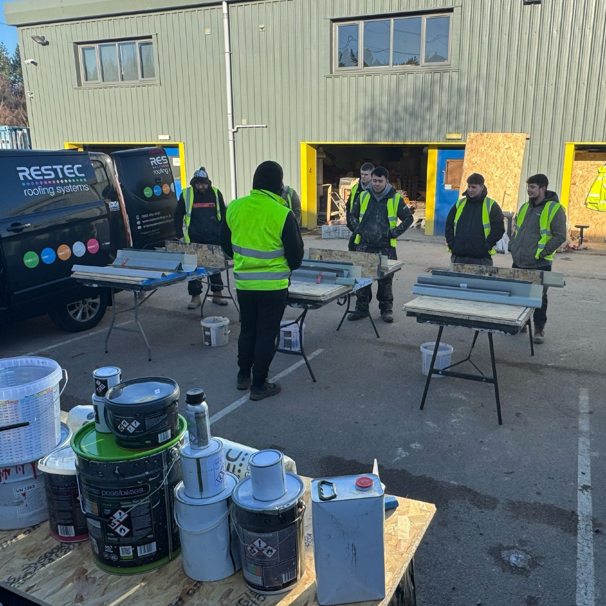 RestecRoofing's tweet photo. Aron was at @Frankkeygroup in Sheffield earlier this morning, training Utopia on ๐๐๐๐ซITEC, our flexible, single resin GRP system! Well done guys!๐ช
#restecroofingsystems #flatroofing #roofingtraining https://t.co/PWVO62rabE