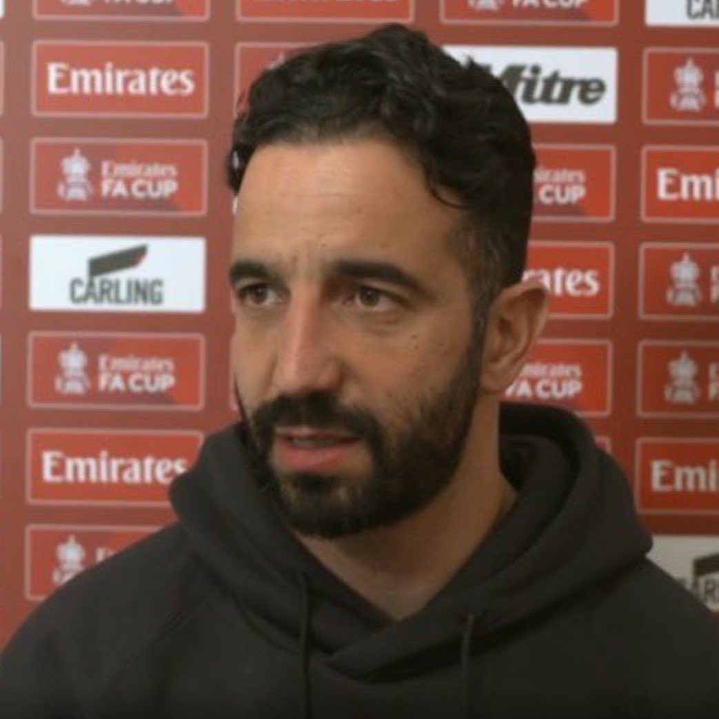 FabrizioRomano's tweet photo. 🚨 Rúben Amorim: “Garnacho came to me. It was funny. I did some investigation and he went to the dressing-room and so changed his clothes because he was wet”.

“He watched the game, not on the bench, and at the end of the game he was there and went home”.

“So not an issue. But at a big club like Man United, everything is important and perception is important. He is going to pay a dinner to all the team and that is it”.