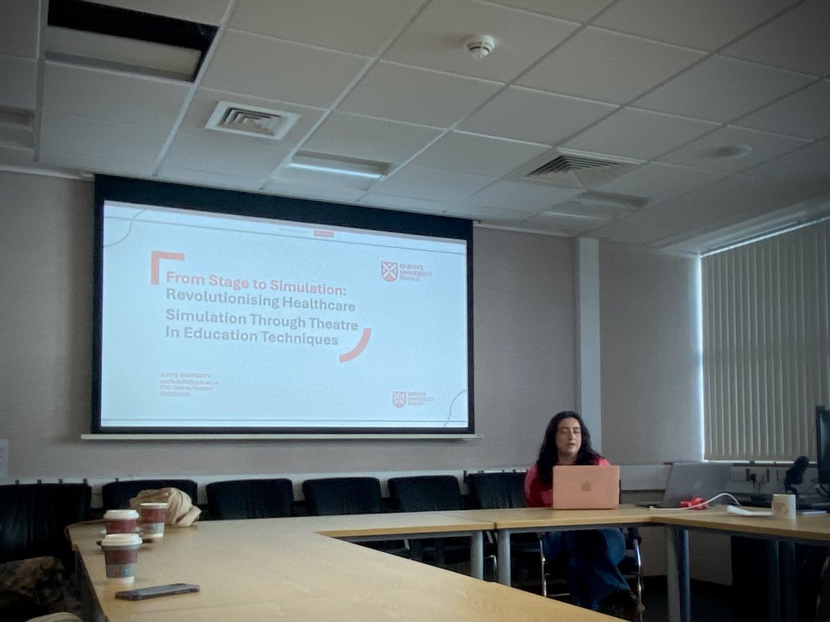 Gerry Gormley (@drgerryg) on Twitter photo What a nice session to close the week with. PhD student Aoife Rafferty <a href="/DramaQub/">QUB Drama</a> presenting her work on the synergies of drama & simulation. Inspiring and a new wave of simulation on the horizon. Many thanks <a href="/banaltra_glas/">Linda Nรญ Chianรกin</a> for hosting and bringing the gathering together <a href="/QUBMedEd/">QUB Centre for Medical Education</a> What a nice session to close the week with. PhD student Aoife Rafferty <a href="/DramaQub/">QUB Drama</a> presenting her work on the synergies of drama & simulation. Inspiring and a new wave of simulation on the horizon. Many thanks <a href="/banaltra_glas/">Linda Nรญ Chianรกin</a> for hosting and bringing the gathering together <a href="/QUBMedEd/">QUB Centre for Medical Education</a>
