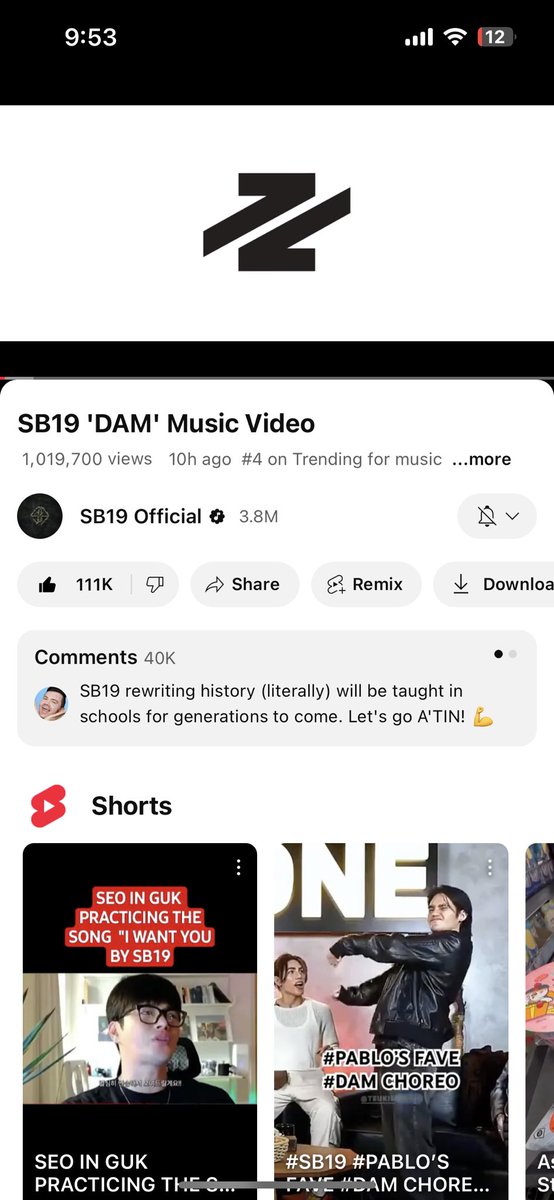 Aleishei's tweet photo. @SB19TrendsPH @SB19Official 1M streams na in just 9hrs!! 

A'TIN DAMa ANG KABA
DAMbalasik NA PAPARATING
@SB19Official #SB19
#SB19DAMMalapitNa https://t.co/UlnrlxgJc1
