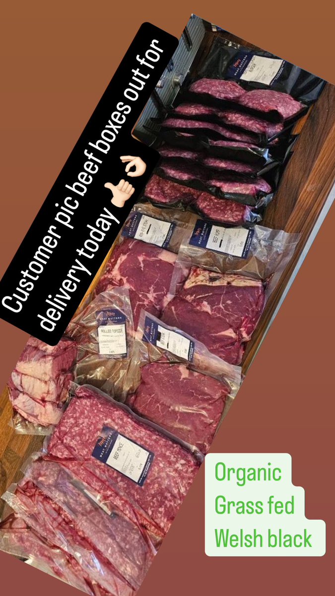 dan_lydiate's tweet image. Beef boxes sold out #beefbox #carnivore
Welsh black 🐃🥩 fed on grass ✅ organic ✅