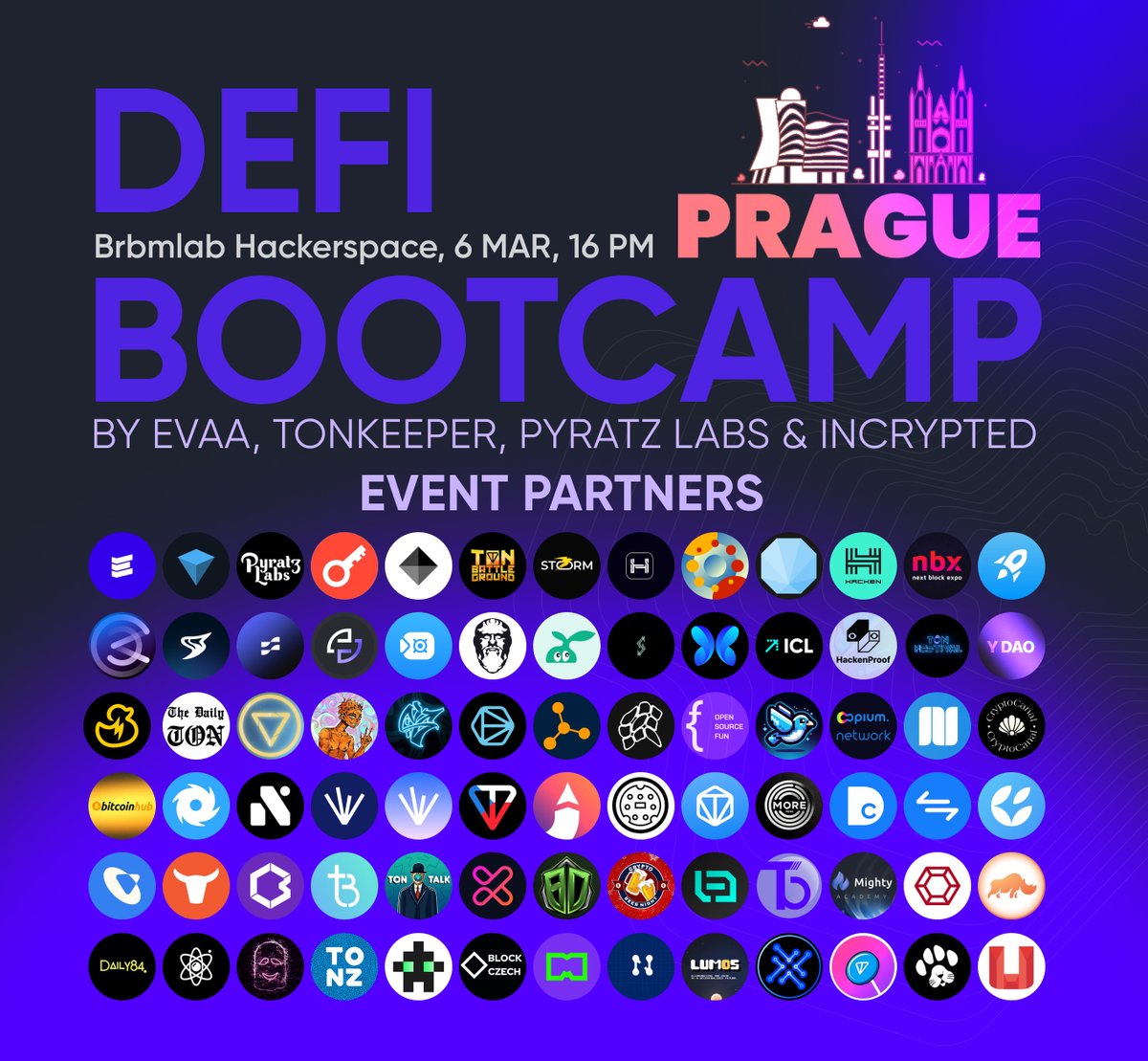 EVAA Protocol (@evaaprotocol) on Twitter photo 🇨🇿 Legendary DeFi Bootcamp ➡️ Join us on March 6 in Prague for the first and largest community-driven TON DeFi Bootcamp!
Organized by <a href="/evaaprotocol/">EVAA Protocol</a> with <a href="/tonkeeper/">Tonkeeper</a>, <a href="/PyraTzLabs/">PyratzLabs</a>, <a href="/incrypted/">Incrypted</a>, and all our partners, uniting experts, startups, and investors at @Brmlab.
At EVAA, we 🇨🇿 Legendary DeFi Bootcamp ➡️ Join us on March 6 in Prague for the first and largest community-driven TON DeFi Bootcamp!
Organized by <a href="/evaaprotocol/">EVAA Protocol</a> with <a href="/tonkeeper/">Tonkeeper</a>, <a href="/PyraTzLabs/">PyratzLabs</a>, <a href="/incrypted/">Incrypted</a>, and all our partners, uniting experts, startups, and investors at @Brmlab.
At EVAA, we