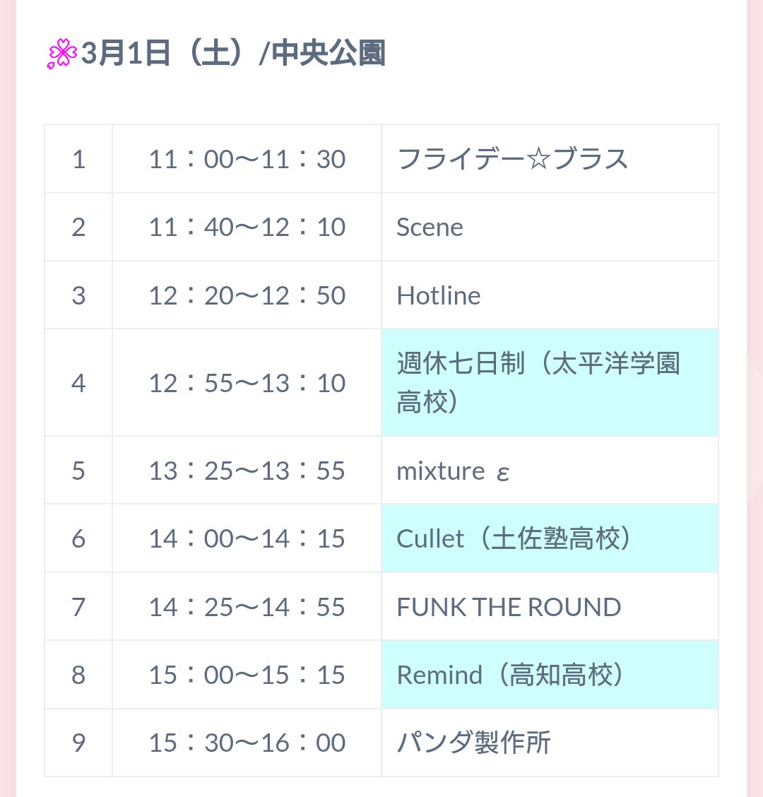 Cullet_tsjk's tweet image. 告知‼️
ラ・ラ・ラ音楽祭
日にち 3月1日(土)
場所 中央公園
時刻 14時00分
ラララ音楽祭に出ることができて、本当に嬉しいです✨
野外ライブは初めてなのでドキドキしています!!3月で、公式ライブは終わりなので全力で頑張ります🔥🔥🔥