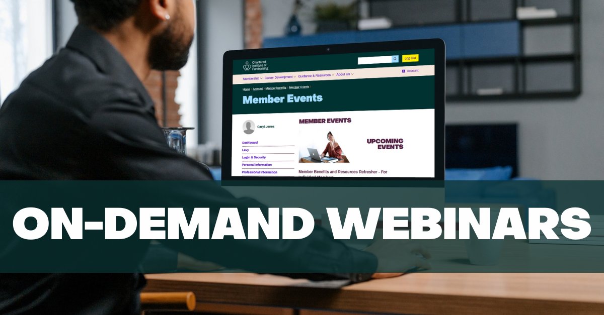 Did you know? As a member of the Chartered Institute, you have access to our past webinars on-demand in your members account area.

That means if you missed our webinars with CharityJob, Signal, Omaze, or SwiftAid then you can log in and catch up now. 

🔗 bit.ly/3ZDJ0DA