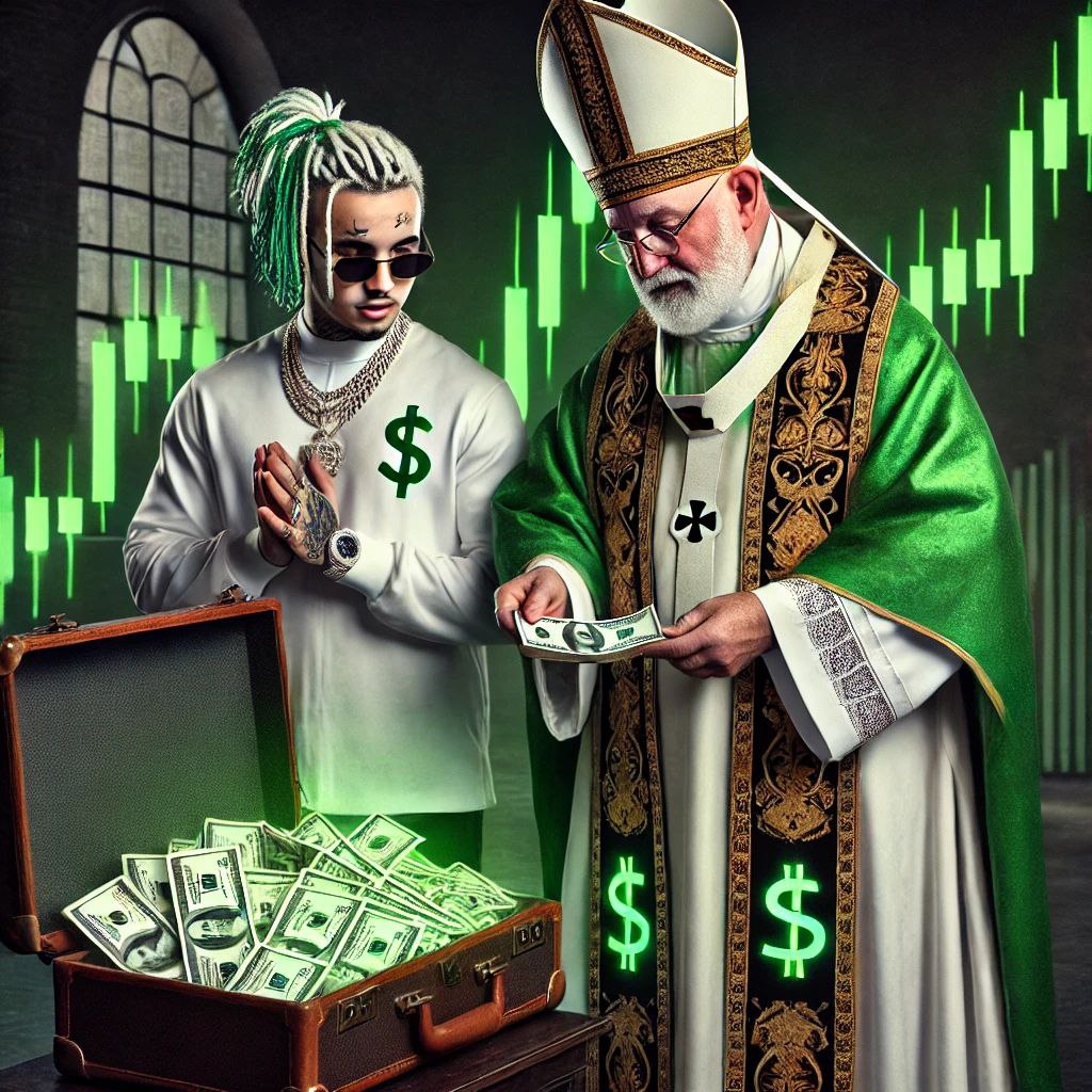 PopesGodCandle's tweet photo. "Just got blessed by The Pope’s GodCandle—went from broke to Vatican-level riches in one holy pump. In $POPE we trust, amen. 🚀🙏🔥 #CryptoMessiah" https://t.co/duCSRcVHxx
