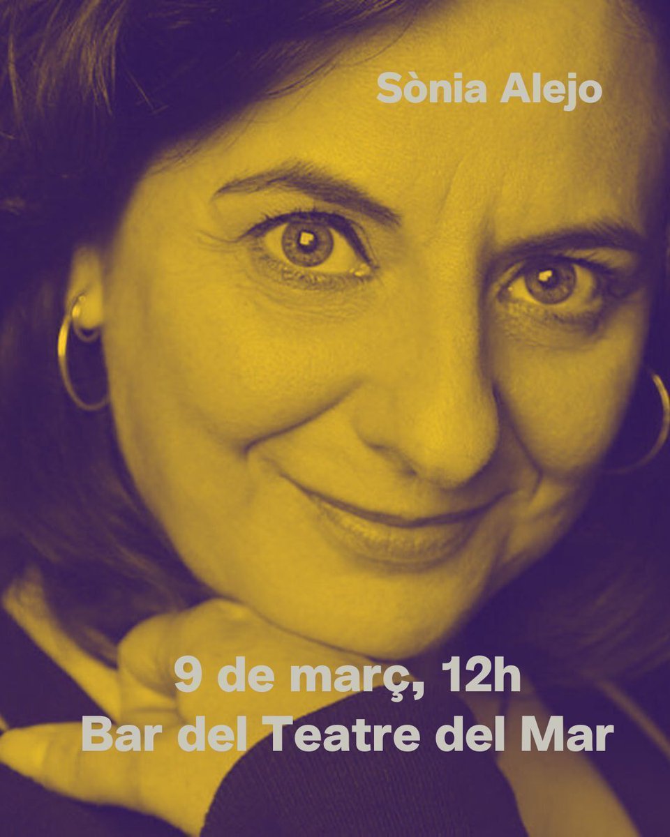 Diumenge 9 de març (12h) tenim una nova TROBADA DRAMÀTICA! Ens feia ganes acostar-nos a l'univers teatral valencià, tan proper i tan llunyà a la vegada i amb tant de camí per recórrer plegats. Per això hem convidat la dramaturga i actriu <a href="/SoniaAlejo1/">Sònia Alejo</a>
🚨 Al bar del <a href="/TeatredelMar/">Teatre del Mar</a>!