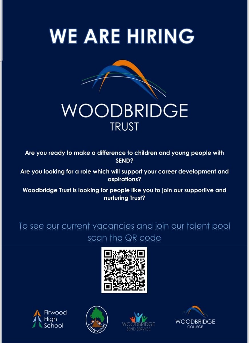 We have some of our fabulous Woodbridge staff at Bolton University today discussing careers at Firwood and in Woodbridge Trust. Due to our existing expansion we have vacancies for September for Teachers and Teaching Assistants. Further information can be found on My New Term.