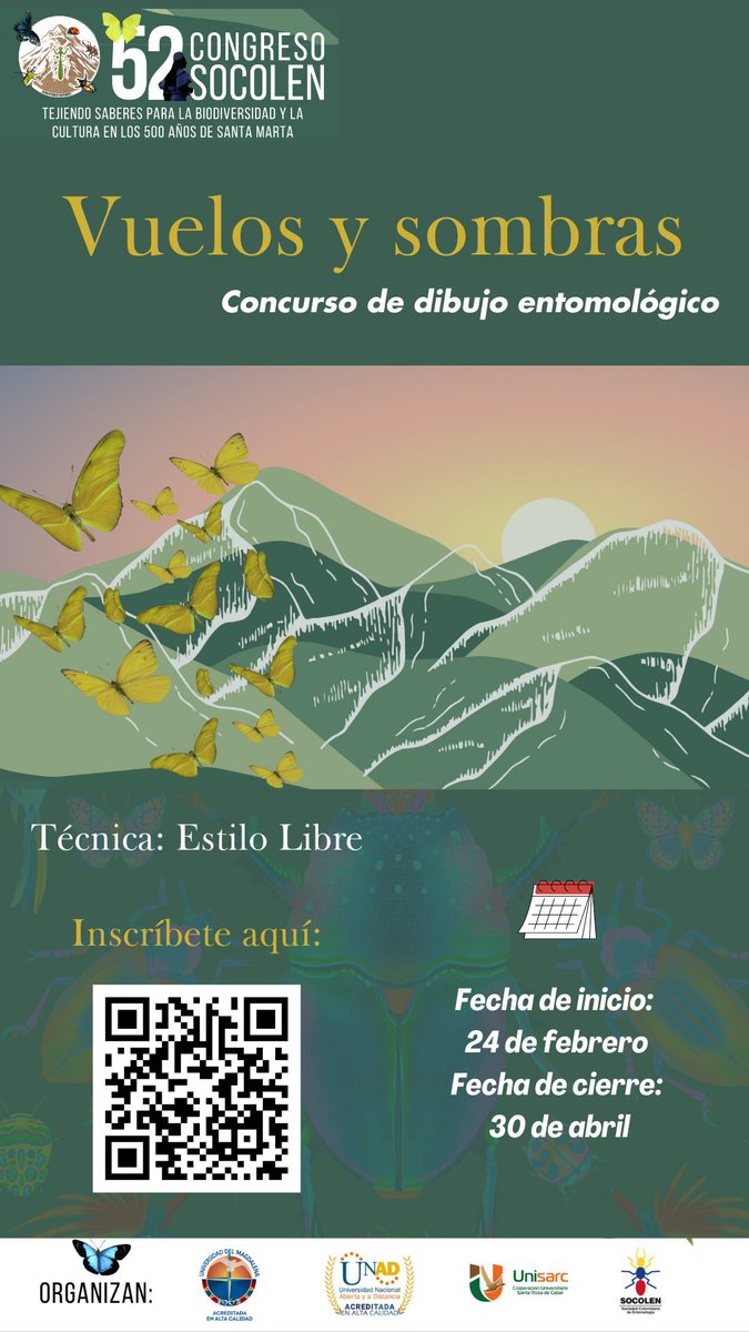 Socolen (@socolen) on Twitter photo ¡Volvemos a la costa! Alista las chanclas y comienza a tomar fotos y a dibujar el maravilloso mundo de los insectos para el 52 Congreso de SOCOLEN. #socolen <a href="/entomologia/">Jane Costa</a> #cienciacriolla ¡Volvemos a la costa! Alista las chanclas y comienza a tomar fotos y a dibujar el maravilloso mundo de los insectos para el 52 Congreso de SOCOLEN. #socolen <a href="/entomologia/">Jane Costa</a> #cienciacriolla