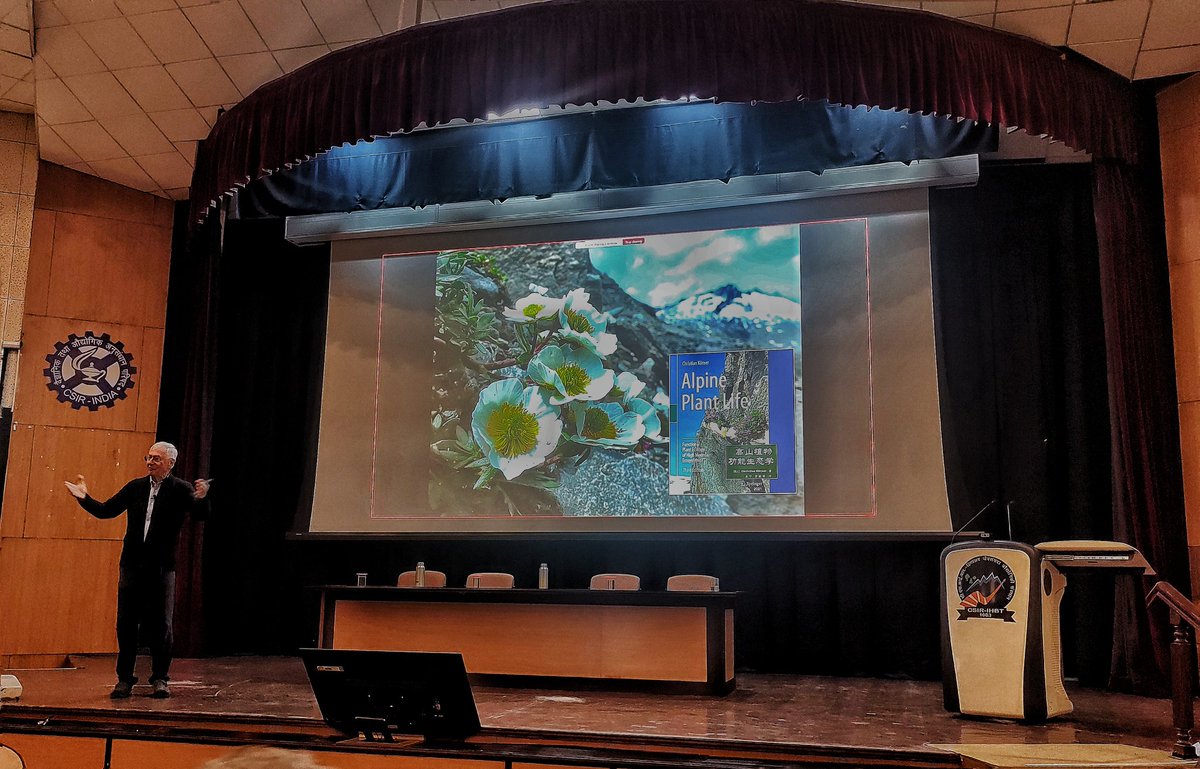 _AniketC_'s tweet photo. Incredible opportunity to hear insightful talks by Prof.Christian Körner, a renowned alpine plant ecologist, and Prof.@barry_pogson, a distinguished plant molecular biologist at #EMBO-HEPACC 2025,@CSIR_IHBT. Truly inspiring discussions on plant science! #ClimateChange #SciCom https://t.co/ERqPp28ub3