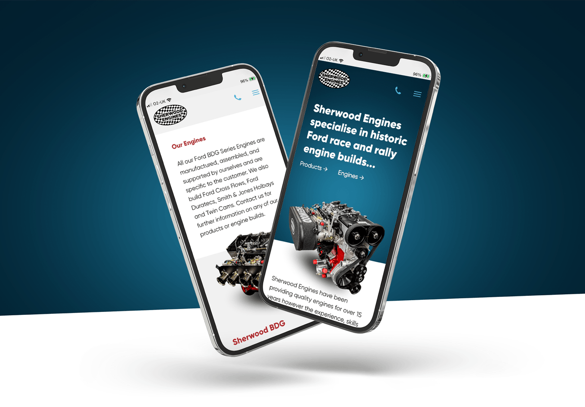 I've been working with Sherwood Engines on the design and development of their new #website to showcase their expertise in providing quality engines. They specialise in historic #Ford race and quality #Rally  #enginebuilds. #WebsiteDesign #sherwoodengines #freelancedesigner