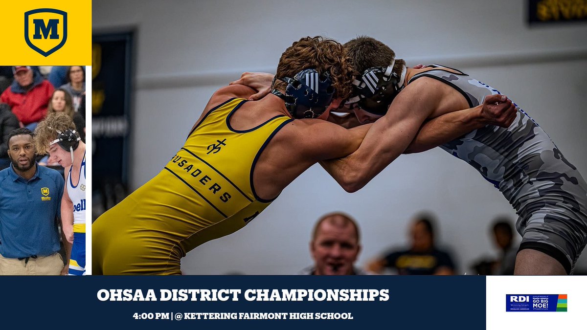 OHSAA District Championships! 💪

Start: 4:00 PM
@ Kettering Fairmont
Tickets🎟️: ohsaa.org/tickets