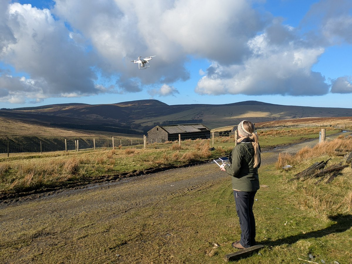 We've been enjoying the good weather 🌞, getting drone footage of our peat restoration areas to compare with pre-restoration images. While our restoration isn't yet finished, it's useful to see the progression over time 😊