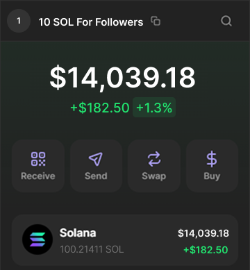 The market is so Bearish right now.

Scams are everywhere, BTC and alts are dumping, and Solana is down 50%.

I want to help my followers, those who got rekt.

Drop your SOL wallet in the comments - I’m giving away 10 $SOL to each of 10 followers.

Like &amp; Repost this tweet.