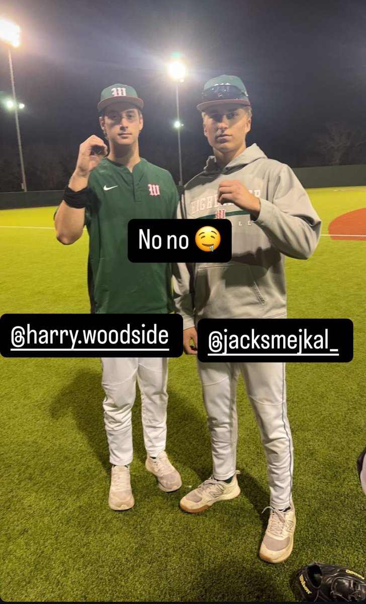 Congrats to HP dudes <a href="/jacksmejkal02/">Smek</a> &amp; <a href="/harriswoodside/">Harry Woodside</a> on a combined No-Hitter yesterday for <a href="/twhsbaseball/">twhsbaseball</a>!
