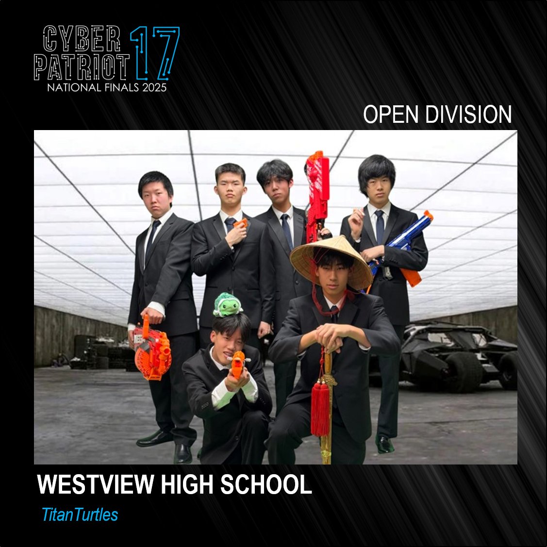 Next up, help us in congratulating garfieldLasagnaMonday89 from Thomas Jefferson High School (Alexandria, VA) and TitanTurtles from Westview High School (Portland, OR), who qualified for the CP-17 National Finals Competition #CP17Finals