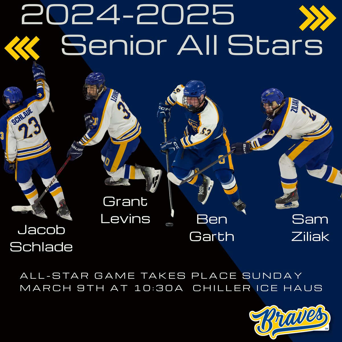 Olentangy has solid representation in the 2025 Senior All Star game 💪🏻 Be sure to catch the action Sunday March 9th at 10:30a at Ice Haus and cheer on Team Red!