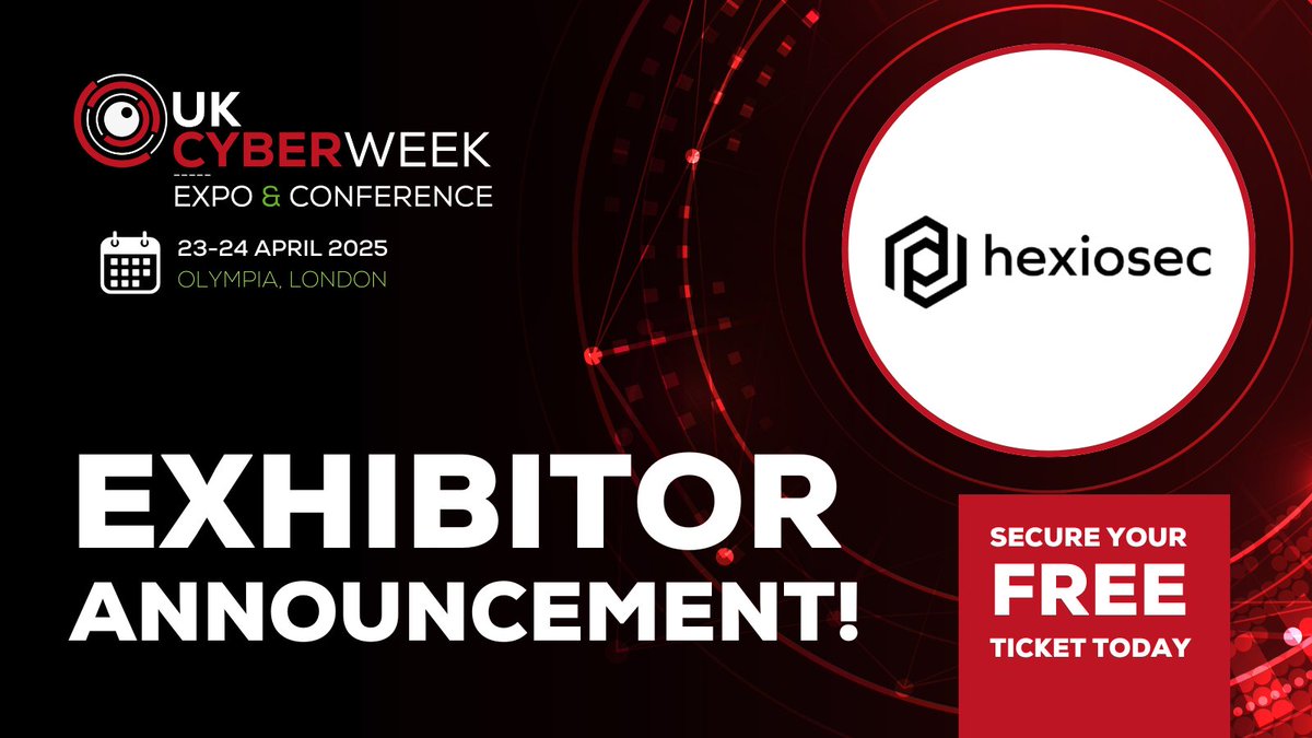 📢 Exhibitor Announcement - Introducing <a href="/Hexiosec/">Hexiosec</a>  who are one of our brilliant exhibitors at <a href="/UKCyberWeek/">UKCyberWeek</a> this year! Make sure to check them out on stand A16. 

SECURE YOUR FREE TICKET HERE: registration.iceni-es.com/uk-cyber-week/…

#ukcw25