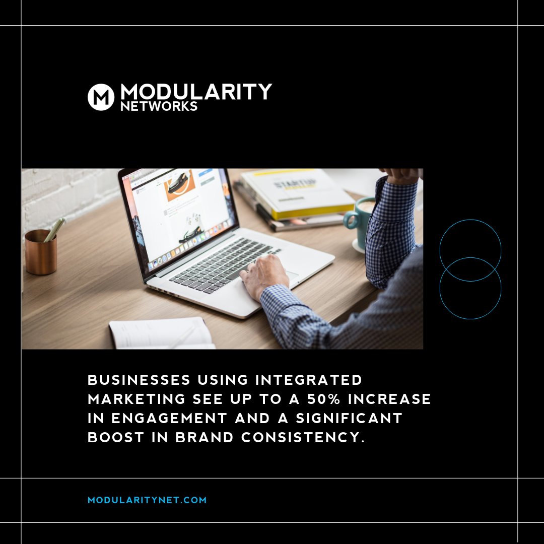 ModularityNet's tweet image. Is your business ready to elevate its online presence? ๐ Integrated marketing can boost engagement by up to 50% and reinforce your brand! Discover how our tailored solutions can make a difference. Share your thoughts below! ๐ #ModularityNetworks #DigitalMarketing