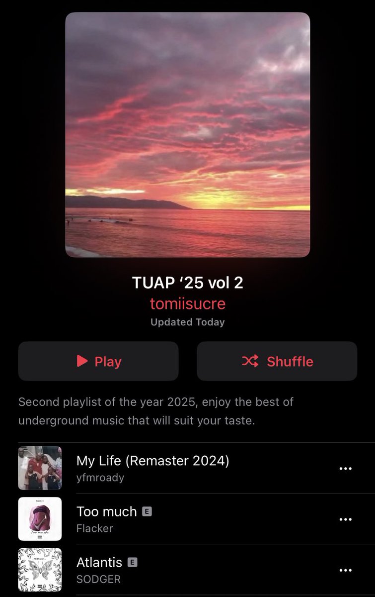 Topss (@topetyez_) on Twitter photo Guys The Underground playlist for the month of February is out, kindly check it out here Cc <a href="/TheUnderGArena_/">The Underground Arena</a> ๐จ๐จ
Kindly give it a listen, Share and pls retweet ๐๐พ
Apple Music - music.apple.com/ng/playlist/tuโฆ
Spotify - open.spotify.com/playlist/7ltbMโฆ Guys The Underground playlist for the month of February is out, kindly check it out here Cc <a href="/TheUnderGArena_/">The Underground Arena</a> ๐จ๐จ
Kindly give it a listen, Share and pls retweet ๐๐พ
Apple Music - music.apple.com/ng/playlist/tuโฆ
Spotify - open.spotify.com/playlist/7ltbMโฆ