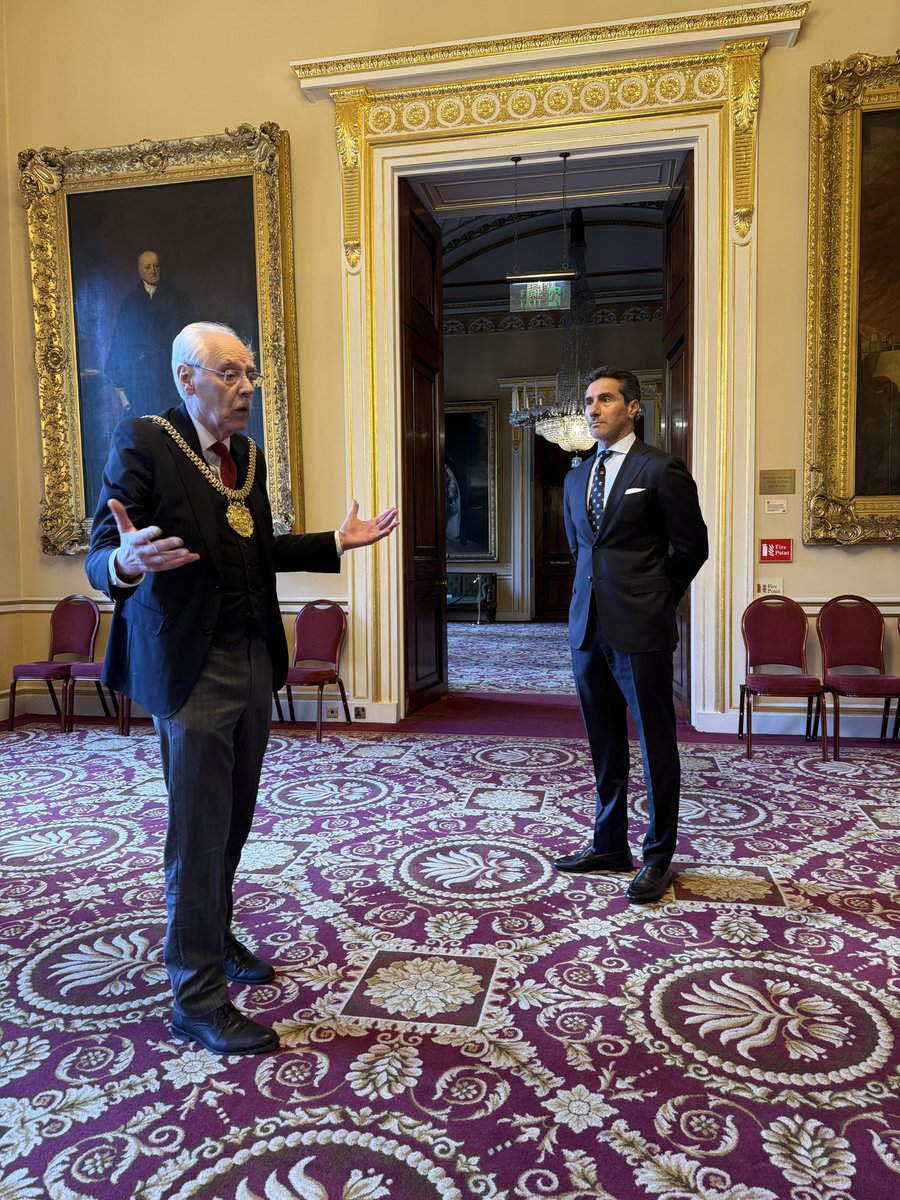 FaisalAbaid's tweet photo. Thank you Lord Mayor @cllrkemp for the warm welcome and amazing tour around historic @TownHallLpool , a way forward to enhancing ties and future collaboration between Libyan communities and @lpoolcouncil https://t.co/zacjMOkmb9