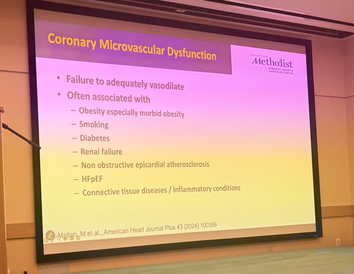 Dr. Purvi Parwani (@purviparwani) on Twitter photo Excellent overview of #CardiacPET in 2025 by <a href="/almallahmo/">Mouaz Al-Mallah, M.D MSc</a> at <a href="/LLUHealth/">Loma Linda U. Health</a>
♥️ patient first strategy
♥️ CAC with SPECT/ PET must for additional prognostic information
♥️ new PET tracer advantage
♥️ understand CMD phenotypes and PET resting and Stress flow abnormalities in the Excellent overview of #CardiacPET in 2025 by <a href="/almallahmo/">Mouaz Al-Mallah, M.D MSc</a> at <a href="/LLUHealth/">Loma Linda U. Health</a>
♥️ patient first strategy
♥️ CAC with SPECT/ PET must for additional prognostic information
♥️ new PET tracer advantage
♥️ understand CMD phenotypes and PET resting and Stress flow abnormalities in the