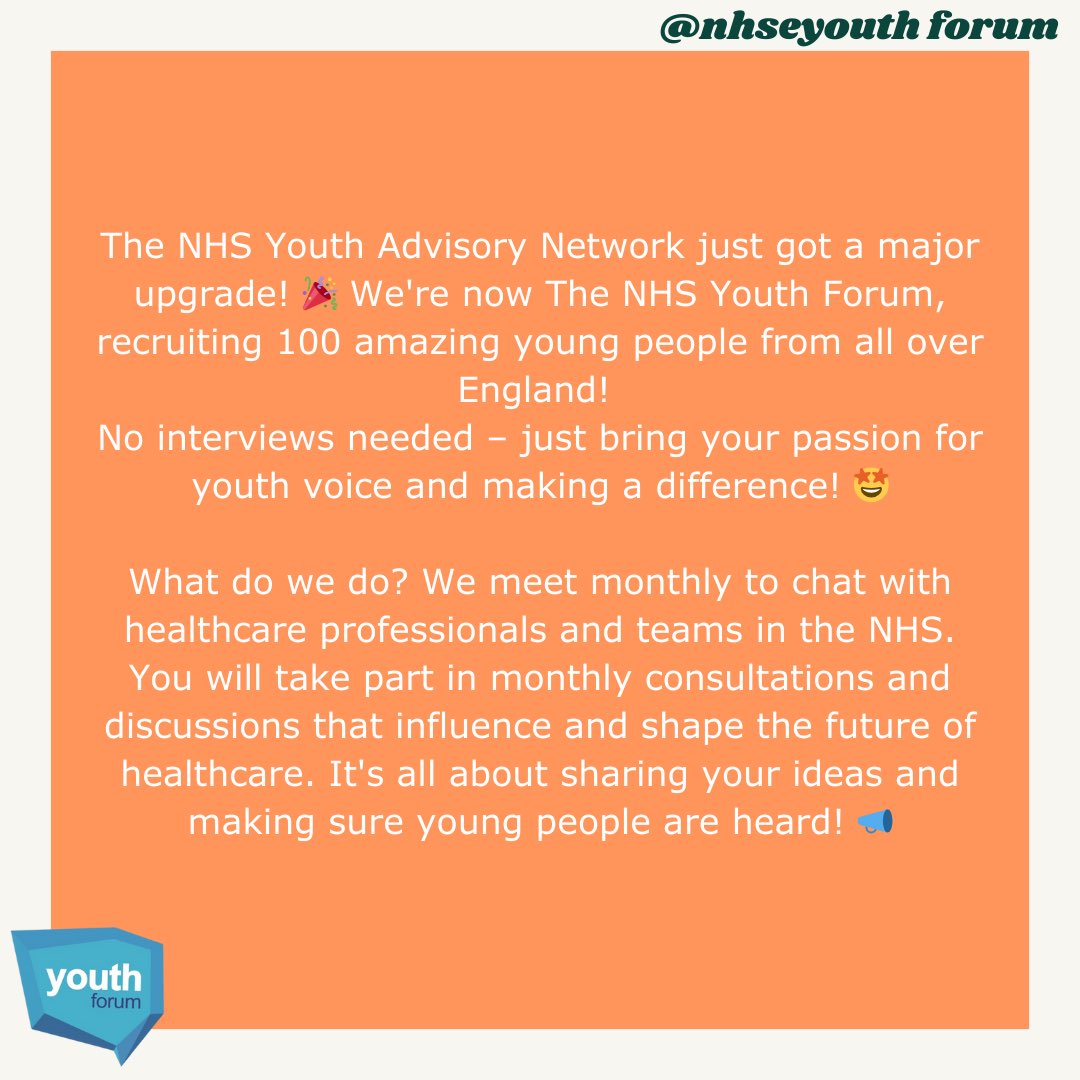 NHS England Youth Forum tweet media