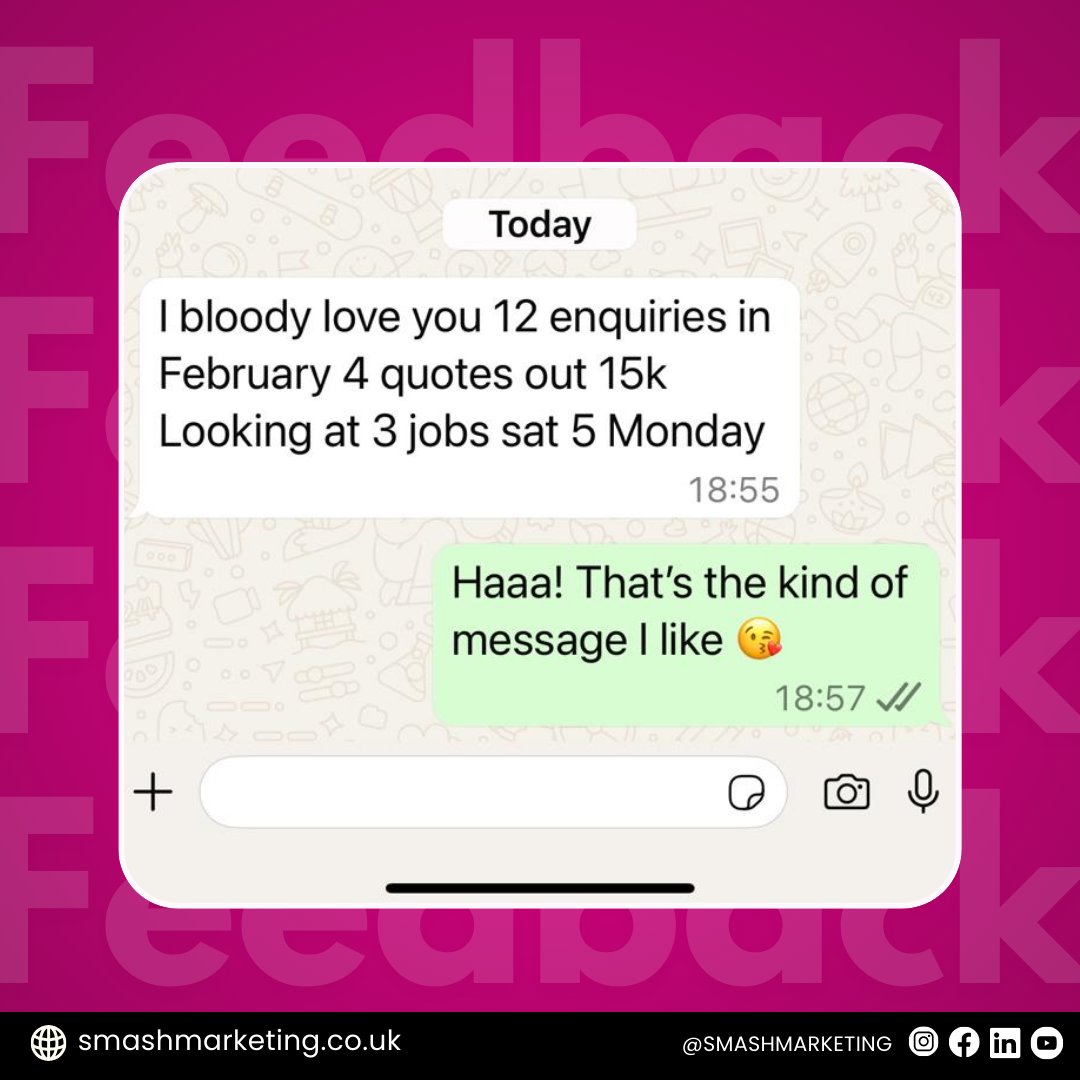 From Crickets to Conversions! 

Our client, a local carpenter, went from struggling for leads to 12 enquiries in just one month.

Want results like this? Let’s get your business seen, clicked, and booked!