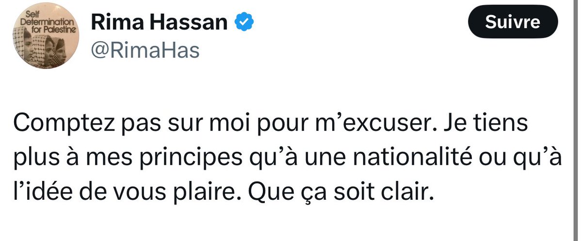 Prend les devants. Rend tes papiers, ton écharpe de députée et l’argent des Français qui en découle <a href="/RimaHas/">Rima Hassan</a>. 😇