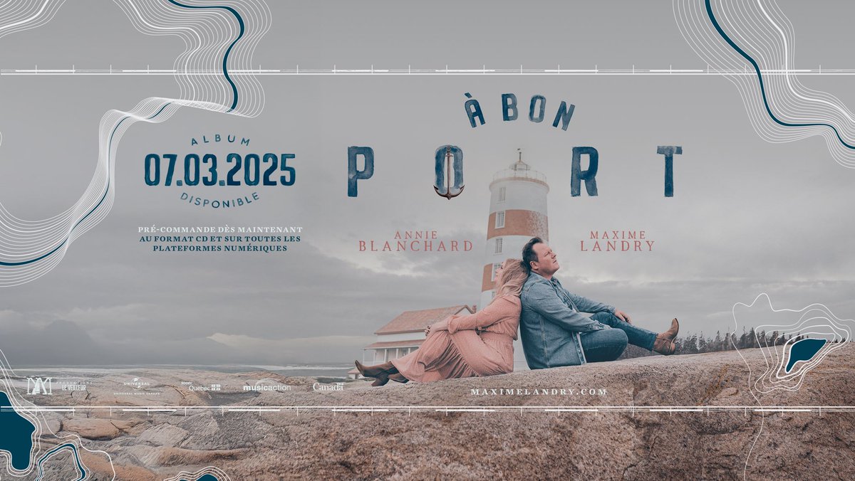 1 semaine avant la sortie de notre nouvel album « À bon port »!  🎉❤️😍

Pré commande ici: 💿
productions-le-veilleur.square.site

<a href="/MaximeLandry4/">Maxime Landry</a> 
Graphisme: PIXSL par Stephane Lamontagne