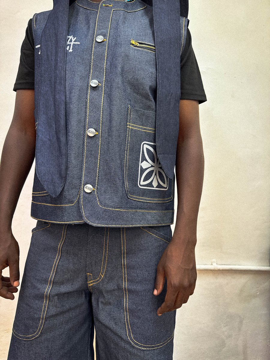 NairobiNnoize's tweet image. Introducing the NNOIZZY denim set—an edgy creation featuring Swahili-inspired motifs Debuting exclusively at the @dripordrownnrb pop-up this Sunday. Enjoy a 20% discount on your ticket purchase with the promo code “NnoizyLuv” and score exclusive complimentary extras.