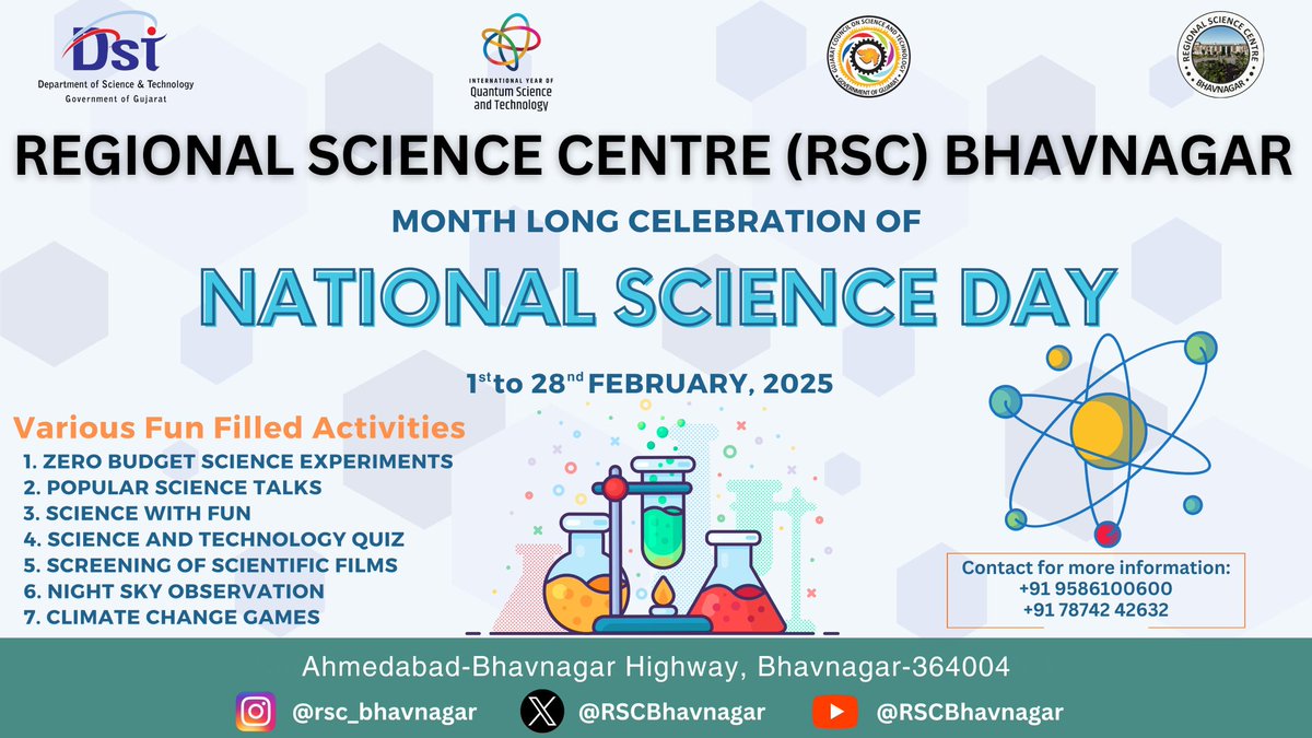 sbrana777's tweet photo. Fostering creativity & innovation! @RSCBhavnagar's #NSD event encouraged students to explore different domains of STEM through model-making & teachers to develop innovative teaching aids!#scienceandinnovation #youthempowerment #viksitbharat #scienceandtechnology #sciencecarnival https://t.co/twh3RamzwM