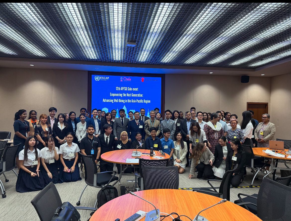 At 12th #APFSD <a href="/ChulaBkk/">Chulalongkorn</a> <a href="/SavetheChildren/">Save the Children US</a> <a href="/UNESCAP/">United Nations ESCAP</a> sparked change with students  "Empowering the Next Generation: Advancing Well-Being in the Asia-Pacific Region" driving youth-led actions for a more sustainable tomorrow!