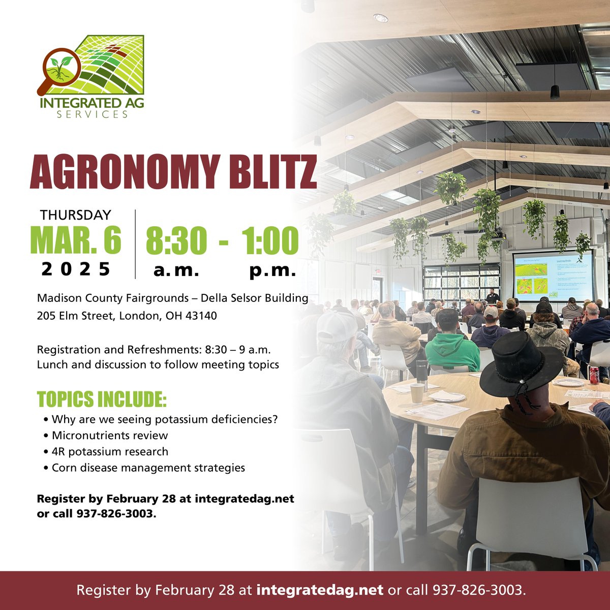 IntegratedAg's tweet image. Join us for the 2025 IAS Agronomy Meeting on Thursday, March 6. Register today! lp.constantcontactpages.com/ev/reg/gkcqy77
