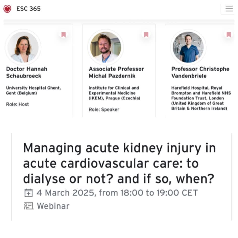 ACVCPresident (@acvcpresident) on Twitter photo Always a challenging topic - what should we save first?
Heart or the kidney?
Or both at the same time ?
Join the #ACVC_ESC webinar next week and our phenomenal faculty and see all the sides in management of
#AKI <a href="/HannahSchaubro1/">Hannah Schaubroeck</a> <a href="/PragueICU/">Prague ICU_Michal Pazdernik</a> <a href="/CVandenbriele/">Christophe Vandenbriele</a> <a href="/escardio/">European Society of Cardiology</a> Always a challenging topic - what should we save first?
Heart or the kidney?
Or both at the same time ?
Join the #ACVC_ESC webinar next week and our phenomenal faculty and see all the sides in management of
#AKI <a href="/HannahSchaubro1/">Hannah Schaubroeck</a> <a href="/PragueICU/">Prague ICU_Michal Pazdernik</a> <a href="/CVandenbriele/">Christophe Vandenbriele</a> <a href="/escardio/">European Society of Cardiology</a>