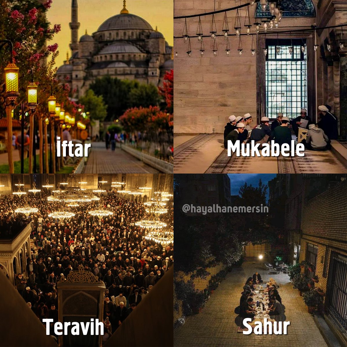 İlk teravih,
ilk niyet,
ilk sahur,
Hoş geldin kırılmış kalplerin şifası: Şehr-i Ramazan…