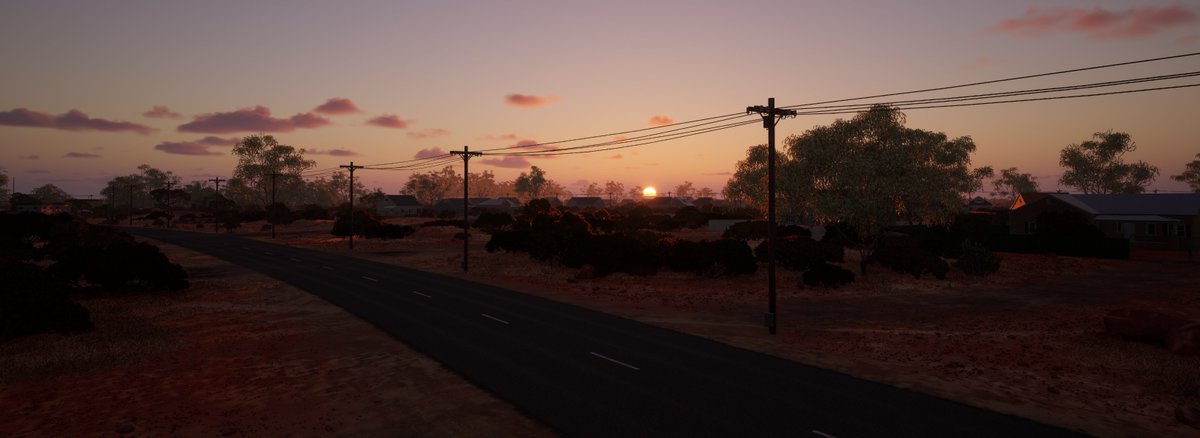 A quiet moment before the next journey – enjoy the Australian sunset #ETS2 #ATS #gamer #simracing #simulation