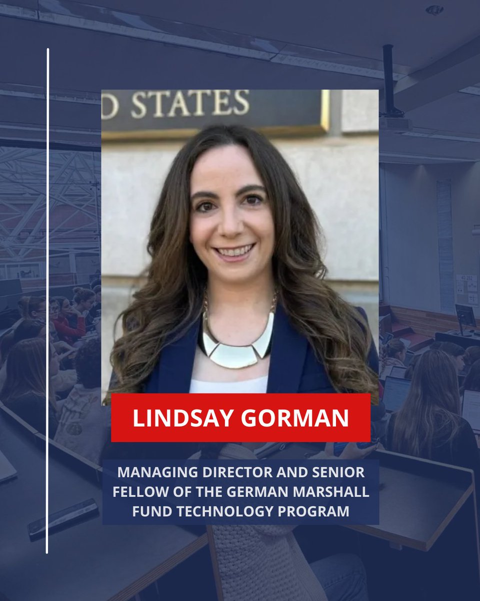 defensayyo's tweet photo. 🎤¡Conoce a @LindsayGorman, ponente de la #Week3 en #DefensaYYo5!👩‍🔬 Directora del Programa de Tecnología del German Marshall Fund, experta en IA, biotecnología y competencia tecnológica entre EE.UU. y China.📚 Si eres estudiante de @UV_EG  o @UA_Universidad, ¡no te lo pierdas! https://t.co/yzxnYqR9A0
