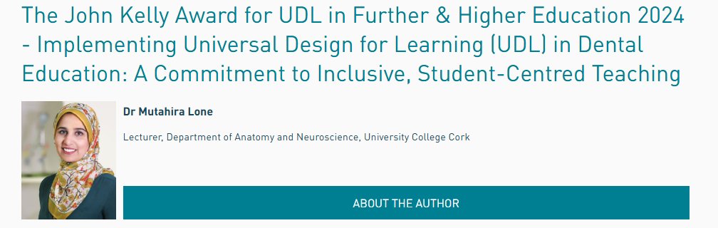 Mutahira Lone (@mutahira_lone) on Twitter photo .Exciting news! 🎉 My article is now published in the #AHEADjournal! Huge thanks to <a href="/aheadireland/">AHEAD Ireland</a> and <a href="/LoroGal/">Lorraine Gallagher</a> for all the support! 🙌 #UDL <a href="/AnatNeuroUCC/">UCC Anat. & Neurosci</a> <a href="/CAST_UDL/">CAST</a>
Link to article:
ahead.ie/journal/Implem… .Exciting news! 🎉 My article is now published in the #AHEADjournal! Huge thanks to <a href="/aheadireland/">AHEAD Ireland</a> and <a href="/LoroGal/">Lorraine Gallagher</a> for all the support! 🙌 #UDL <a href="/AnatNeuroUCC/">UCC Anat. & Neurosci</a> <a href="/CAST_UDL/">CAST</a>
Link to article:
ahead.ie/journal/Implem…