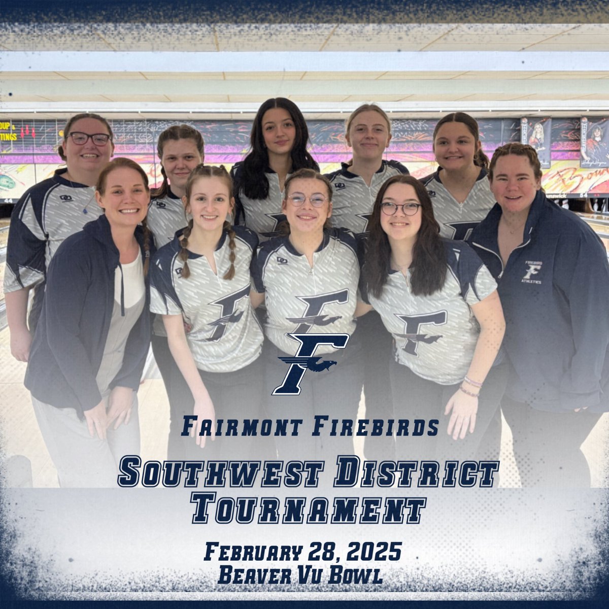 Good luck to the Fairmont Girls as they compete at the Southwest District Tournament!!  #roadtostate #wearefirebirds