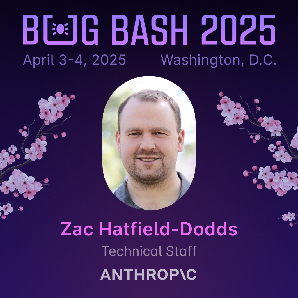 Bugbash speaker spotlight, part the first: Zac Hatfield-Dodds!

Zac is a key contributor to Pytest, Hypothesis, CPython, Numpy, and many other key OSS projects. He's one of the deepest, most interesting thinkers about testing – especially property-based testing – today. 

He'll