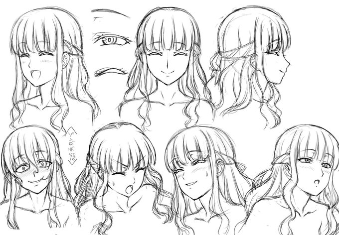 いわかけるの新島香さんのキャラデザ修正〜✏️ 