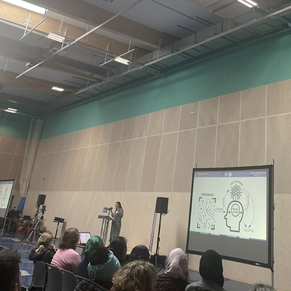 MaidenErleghSch's tweet photo. Laura Cripps, the Director of Pedagogy and Practice from @GLFSchools delivered an engaging keynote focusing on belonging and mattering through vocabulary mastery 👏 #METConf #teammaidenerlegh #TeamMET https://t.co/6xvGQLgkwP