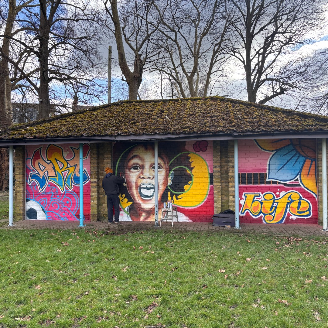 The Safer Redhill Mural in Memorial Park is complete 🎨 🏡 A few students from Carrington School were asked to come up with creative ideas for this mural in Redhill and they delivered!