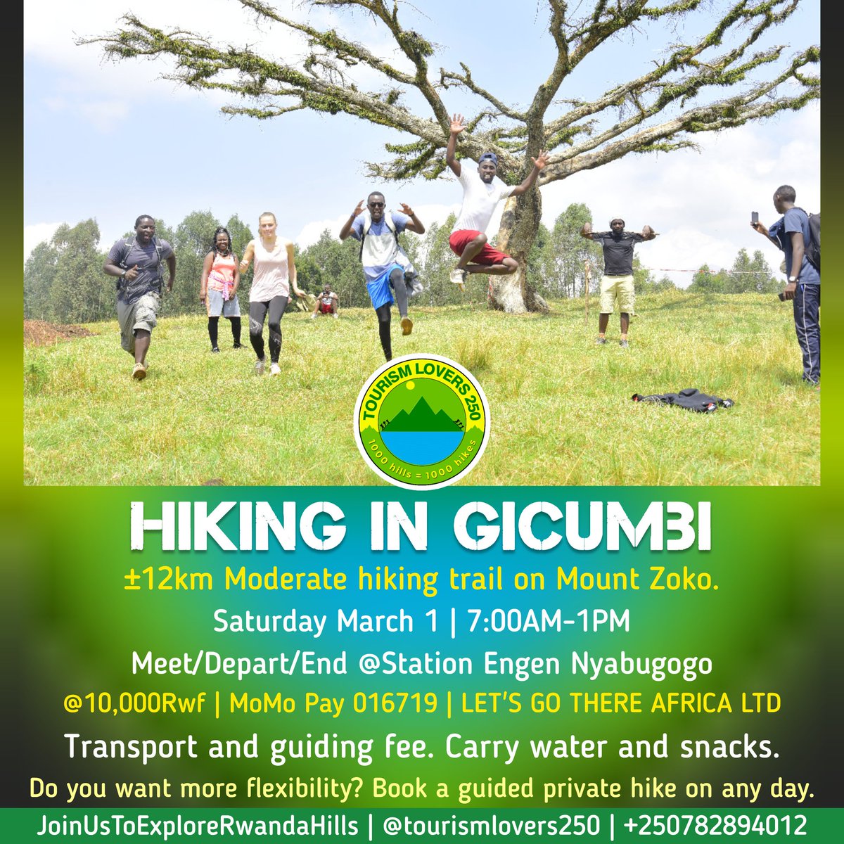 TourismloversRw's tweet photo. Dear Hikers, please take note and come ready! ☀️☀️☀️🥾🥾🤩
#nomattertheweather #wehike #kigaliwehike #weather #sunnydays #hot #itshotoutside🔥 #tourismlovers #tourismlovers250 https://t.co/OQjF7IhaCH