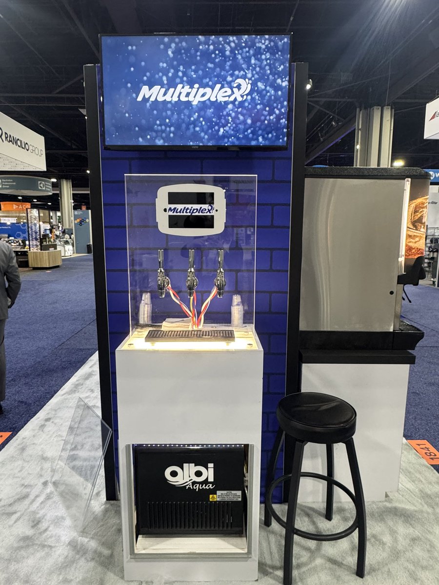 Multiplex_bvrg's tweet photo. Last day to come check us out @TheNAFEMShow ! Booth #1841 - our beverage hub will be serving up still and sparkling water from our Albi Aqua and CRAFTtap. 😊 

#Welbilt #AliGroupFS #TheNAFEMShow #NAFEM25 #Multiplex #SerVend #McCanns #foodservice #foodserviceindustry https://t.co/Wv7kvl17vv