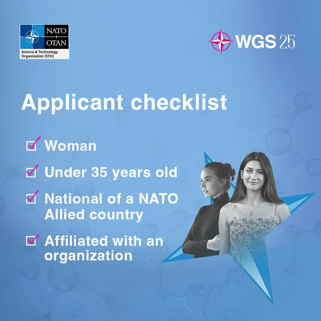 Applications close in 12 days! We want to hear from you. What research idea would you like to see #NATO pursue?
Does your proposal ✅ all 🔳?
#Deterrence #Energy #Resilience #Space #Climate
Apply by 11 March for a chance to present at NATO HQ 
natostowgs.com
#WomenInSTEM