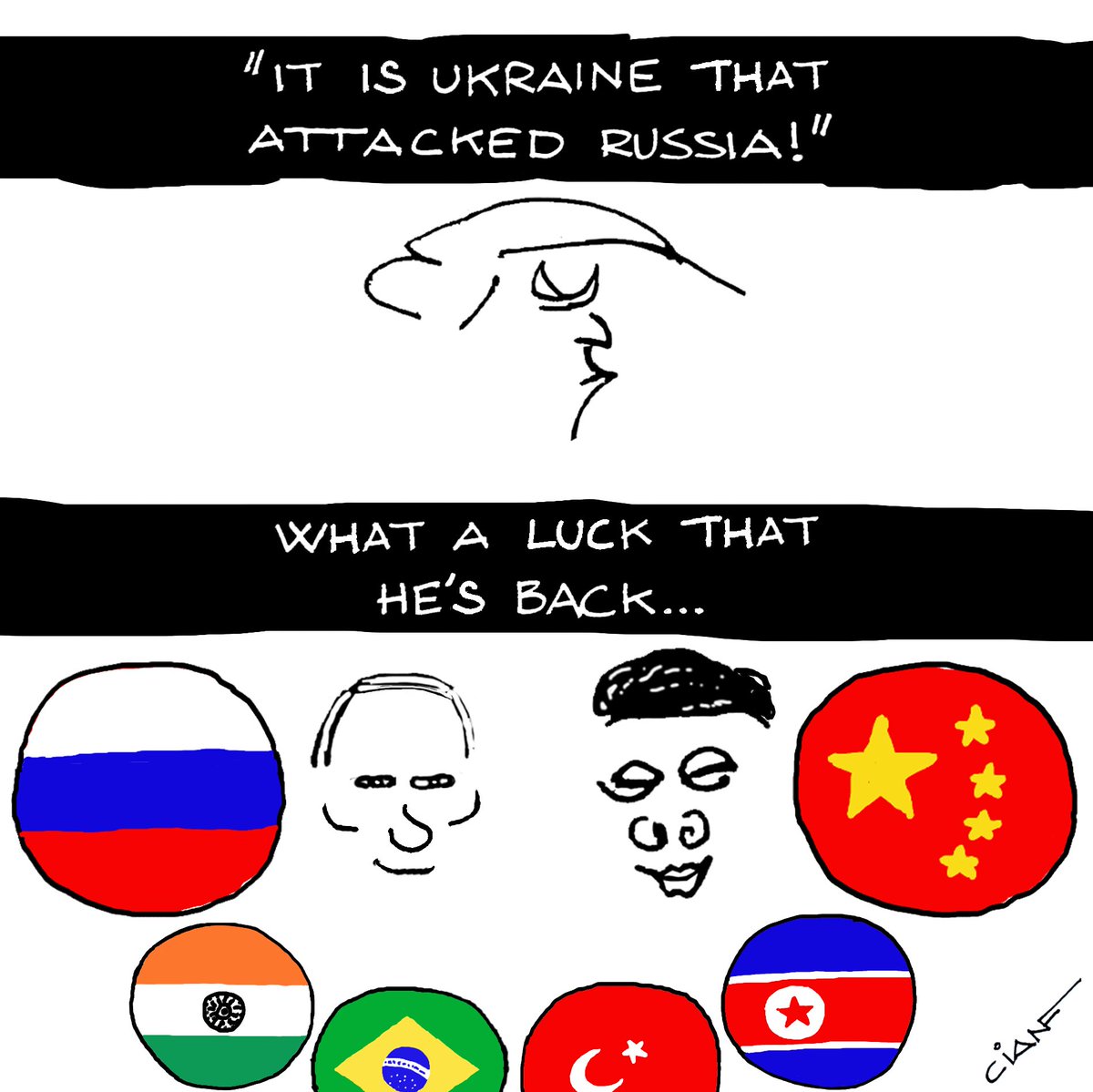 cianfbad's tweet photo. EVERYONE' HAPPY

#trump #DonaldTrump #ElonMusk #Musk #Russian #Putin #India #Brazil #Turkey #NorthKorean #China #xijingping #war #zelenskiy #Ukraine @Nonha_stata https://t.co/wzDLEphbGk