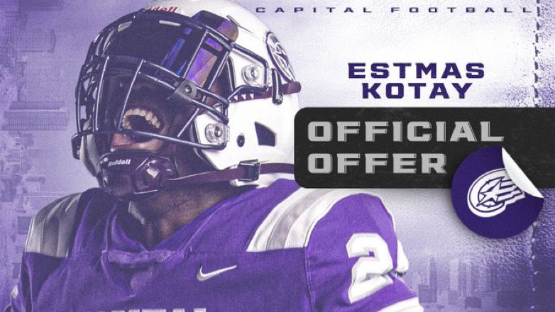 Estmas Kotay (@emk23_) on Twitter photo I’m blessed to have received an offer from <a href="/CapitalU_FB/">Capital University Football</a> !!📈
<a href="/Coachcalexander/">Charles Alexander</a> <a href="/wcrite/">Willie Crite</a> <a href="/KennethMcClamro/">Kenneth McClamrock</a> I’m blessed to have received an offer from <a href="/CapitalU_FB/">Capital University Football</a> !!📈
<a href="/Coachcalexander/">Charles Alexander</a> <a href="/wcrite/">Willie Crite</a> <a href="/KennethMcClamro/">Kenneth McClamrock</a>