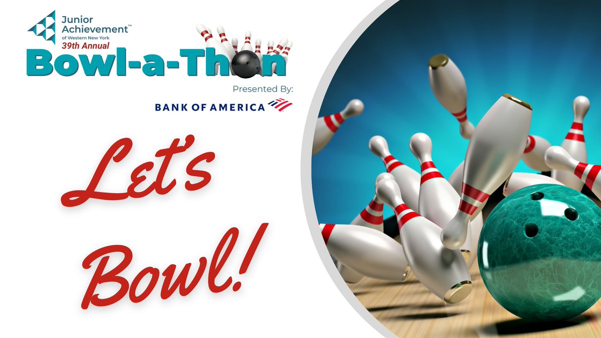 Our biggest event of the year begins TOMORROW with our first 3 bowling shifts!

The 39th Annual Junior Achievement of WNY Bowl-a-Thon brings together 50 local organizations all fundraising to bring awareness to JA &amp; our K-12 programs right here in your backyard.  #JAWNYBowlathon