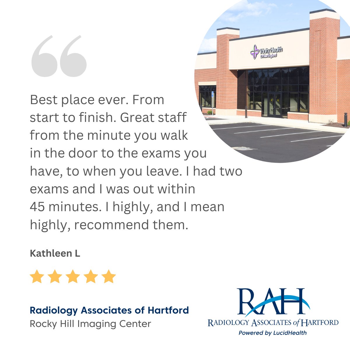 Rahxray's tweet photo. 👏Big shoutout to the team at our Rocky Hill imaging center! Your commitment to providing excellent care makes a real difference for each patient. We truly appreciate everything you do.💙

#RadiologyAssociatesofHartford #RAH #poweredbylucidhealth https://t.co/LrGEkqW23e